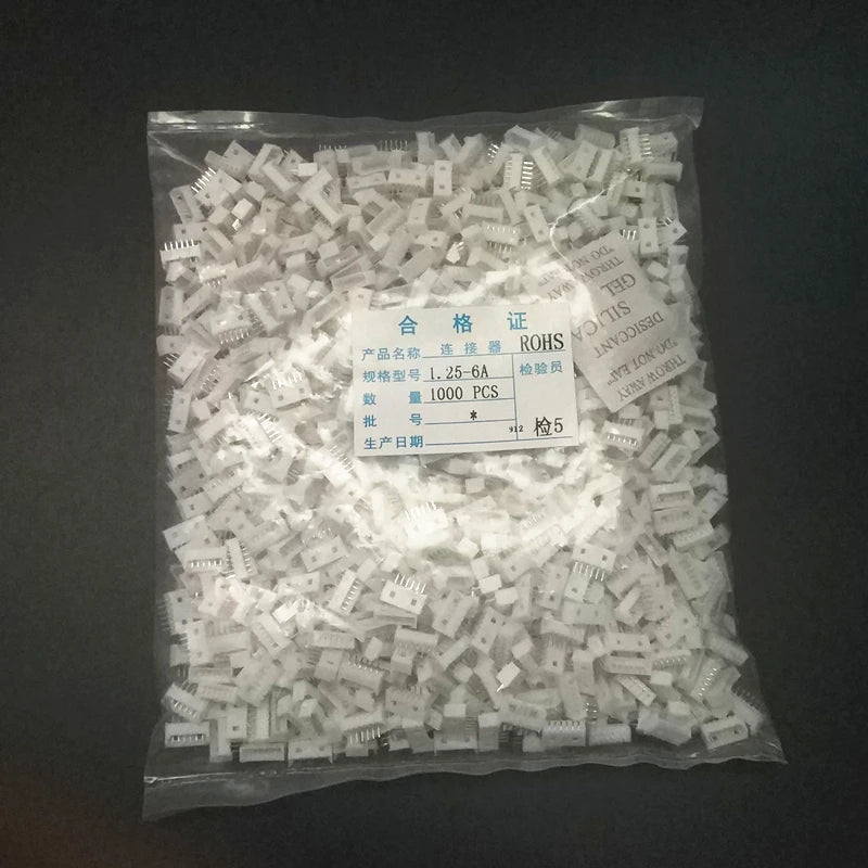 100pcs 1000pcs Straight 1.25mm 2P/3P/4P/5P/6P/7P/8P/9P/10P Micro Vertical PCB DIP Wire Connector Male Pin Header Wafer