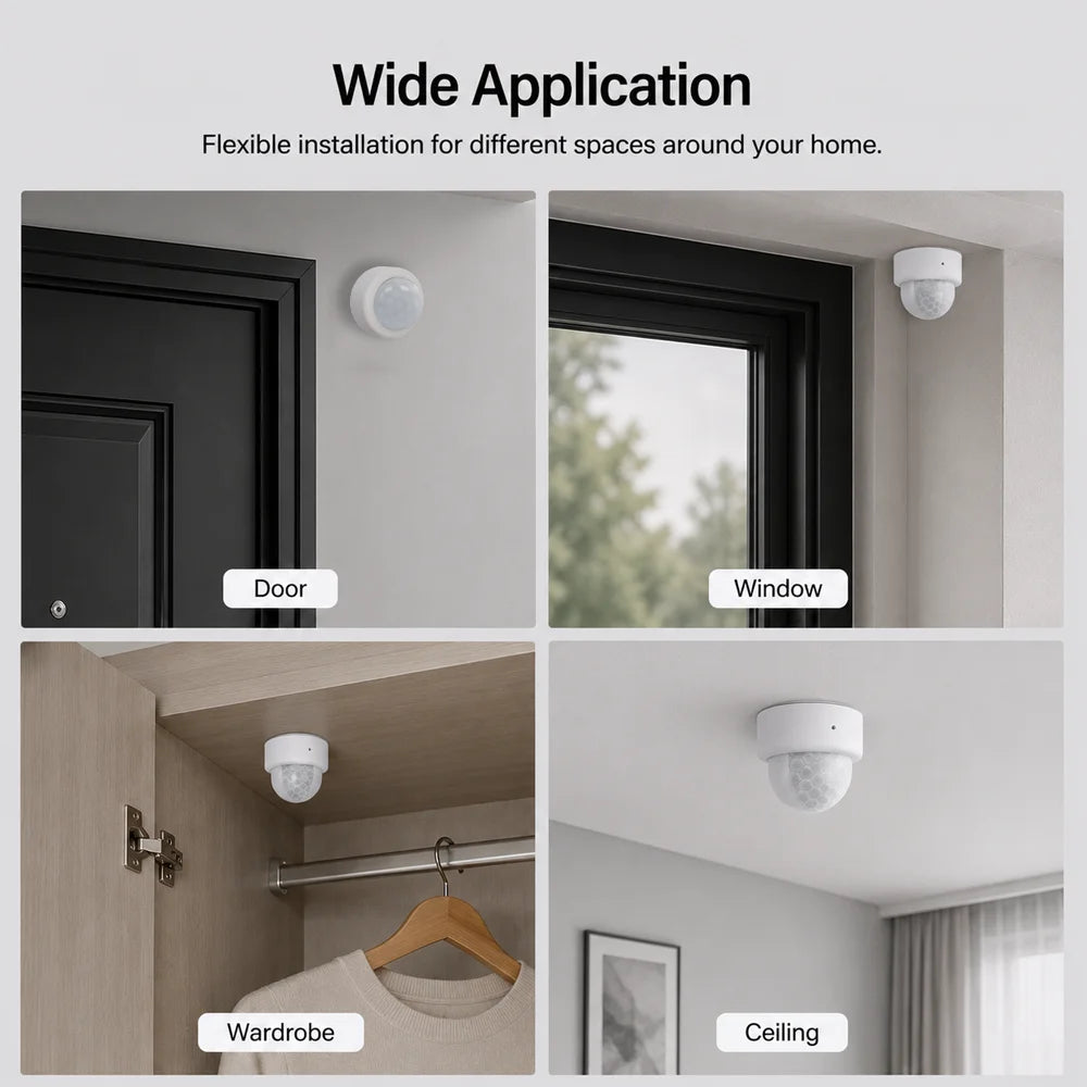 Tuya Zigbee 3.0 Motion Sensor Infrared Human Body Infrared Sensor Works With Tuya Smart Life Zigbee2MQTT Home Assistant ZHA