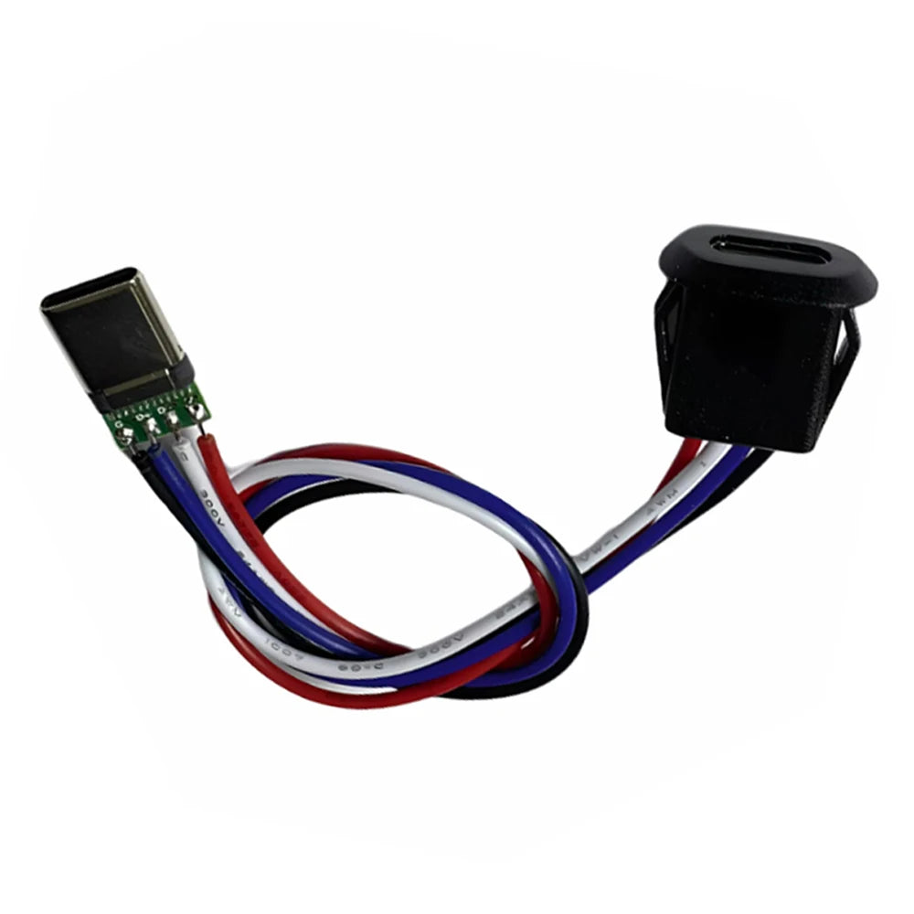 4pin USB Type-C Connector with Snap Fit Female Head 5A High Current Data Fast Charging Socket USB-C Charger Socket