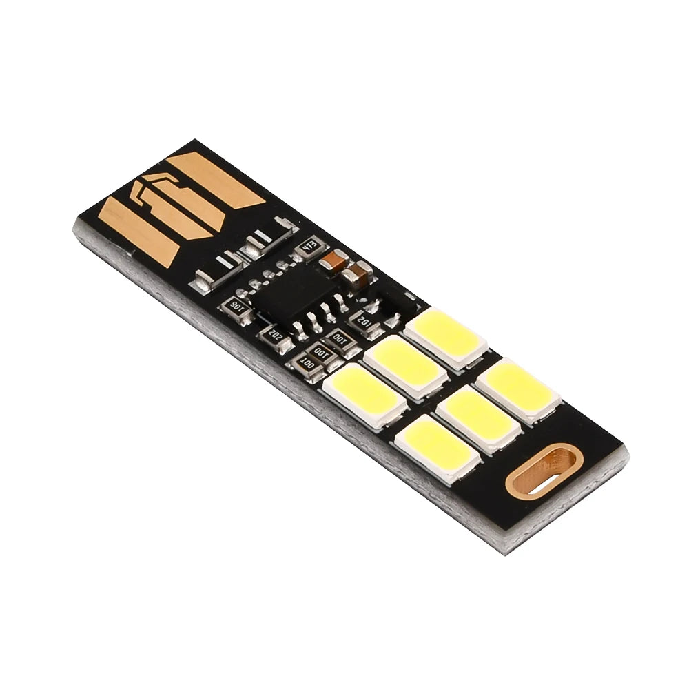 5pcs Portable Mini 5730 USB 6 LED Light 5V Touch Sensor Dimmable Night Light for Power Bank Computer Laptop Book Reading Lamp