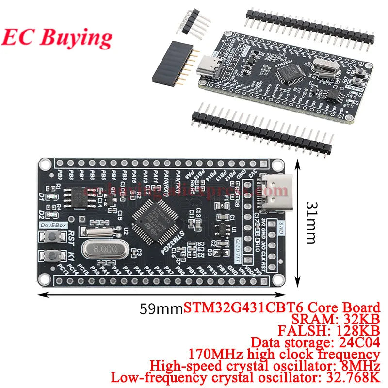 STM32G431CBT6 Mini Core System Board G431 STM32G431 STM32 Development Board 170MHz ARM Learning Demo Module STM32G431CB Chip