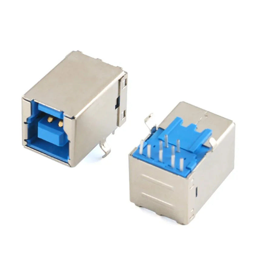 5/10PCS USB 3.0 Type B Female Plug Jack USB-B Right Angle AF Socket Printer Connector Terminal