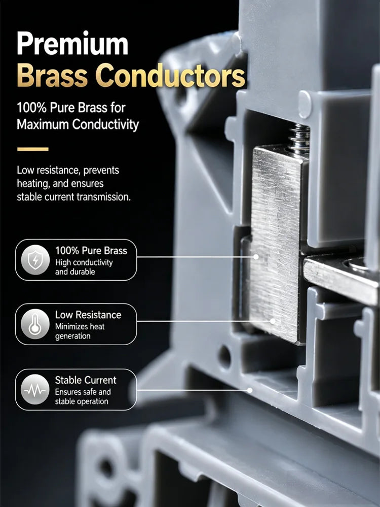 UK 2.5 Terminal Block UK2.5B Screw Connection Connect Strip 2.5B/3N/5N/6N/10N  2.5mm² Cable Electrical Din Rail Wire Connector