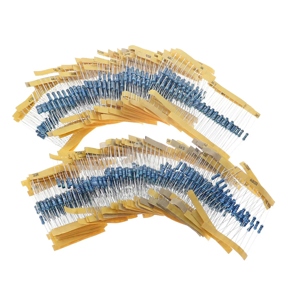 1100Pcs 110Value x 10pcs 0.5W 0.1ohm -10M 1/2W Metal Film Resistors Assortment kit set pack