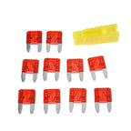 10PCS Small Blade Insert Fuse Kit 5A 7.5A 10A 15A 20A 25A 30A 35A 40A Small Car Fuses with Clap for Automotive Motorcycle