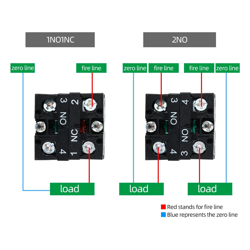 22mm XB2-ED21 XB2-ED33 XB2-ED25 Self-locking/Latching Knob Switch 10A/600V 2 Position 3 Position Select Button Switch