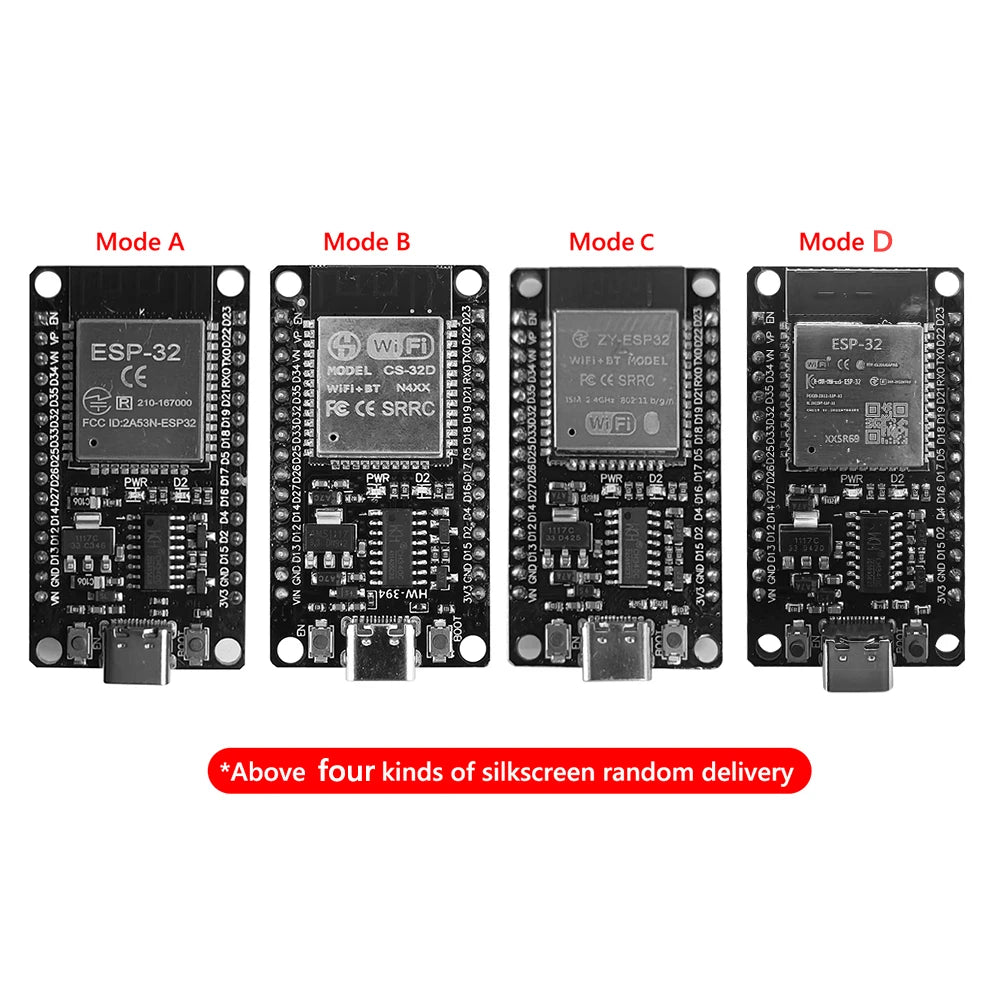 ESP32 WROOM-32 Development Board TYPE-C Micro USB WiFi+Bluetooth Ultra-Low Power Consumption SPI Flash 32Mbits Wireless Module