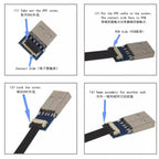FFC Mini Micro USB Extension Type-C Ribbon Cable 90 FPV Slim Flat Soft Flexible FPC charge FPV Brushless Handheld Gimbal Monitor
