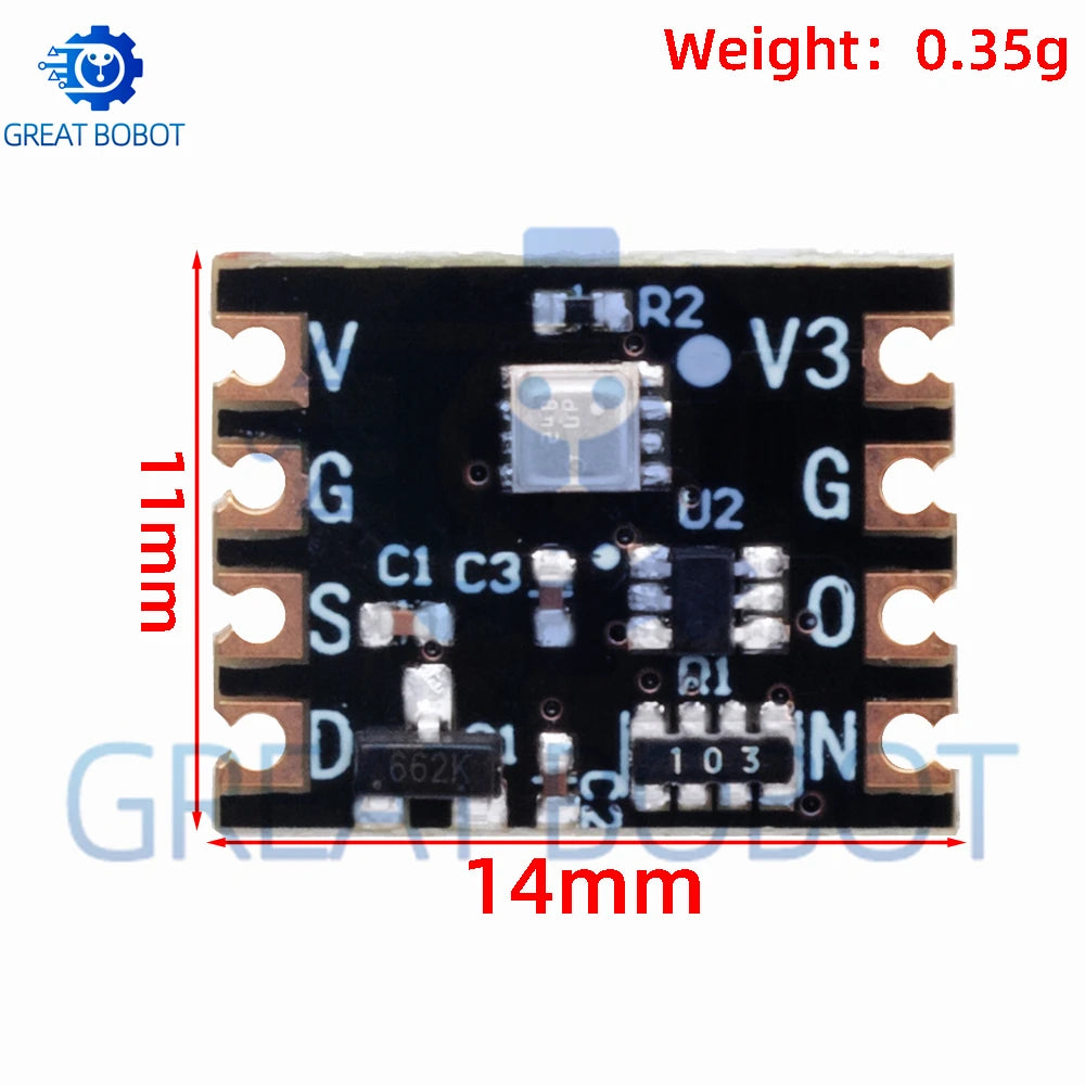 Black ZY BME280 3-in-1 Sensor Module, High Precision Temperature Humidity Barometer Altimeter Monitor Compatible with for Ardui