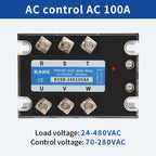 SYTH DC-AC 3-32V AC-AC 70-280V Three Phase SSR Solid State Relay 3P SSR Module 10A 25A 40A 60A 80A 100A 120A