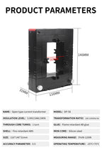 DP58 Current Transformer 50*80mm 400 600 800 1000 2000 5A Open Square Hole Split Core Current Transformer