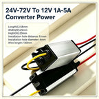 24V 36V 48V 72V To 12V 1A 2A 3A 4A 5A DC-DC Converter Power Supply Voltage Regulator 24V to 12V 60W Step-down Module Good