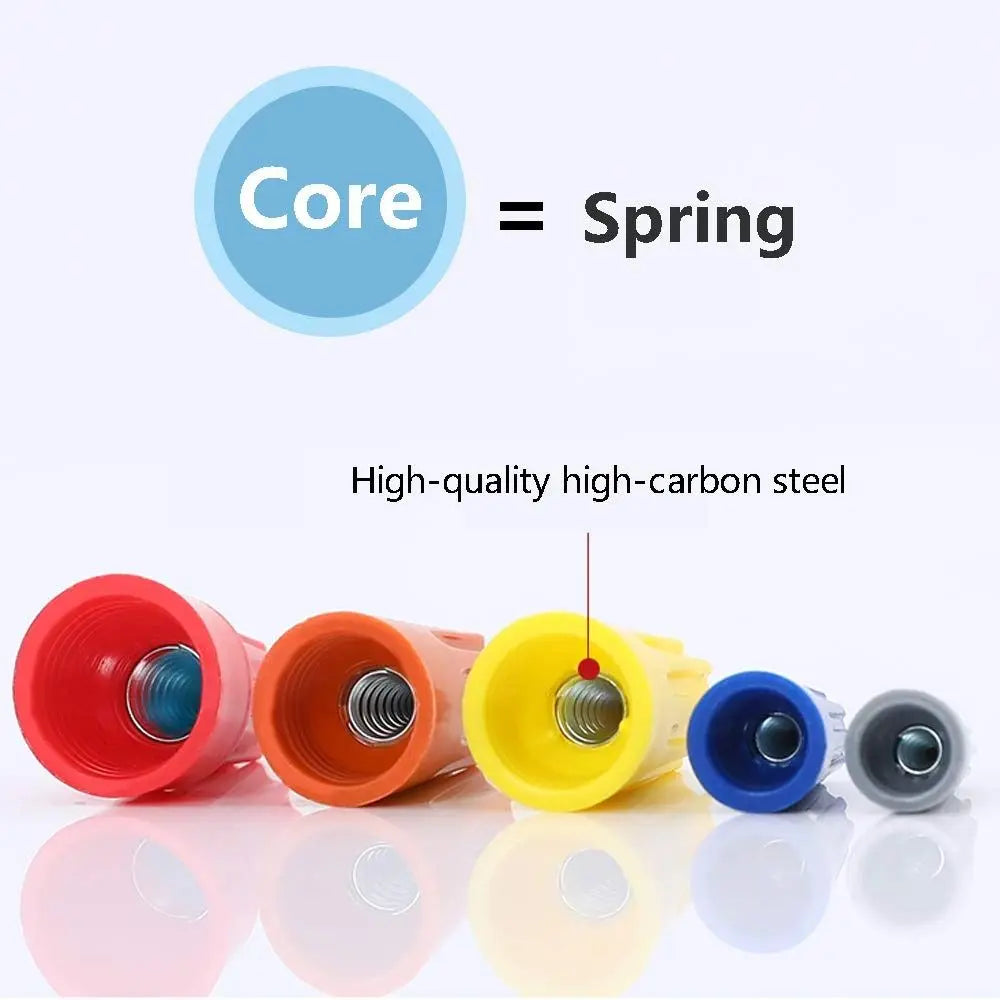 50PCS Colorful Electrical Insulated Crimp Twist Terminal Quick Wire Connector Nut Spring End Cap Connection