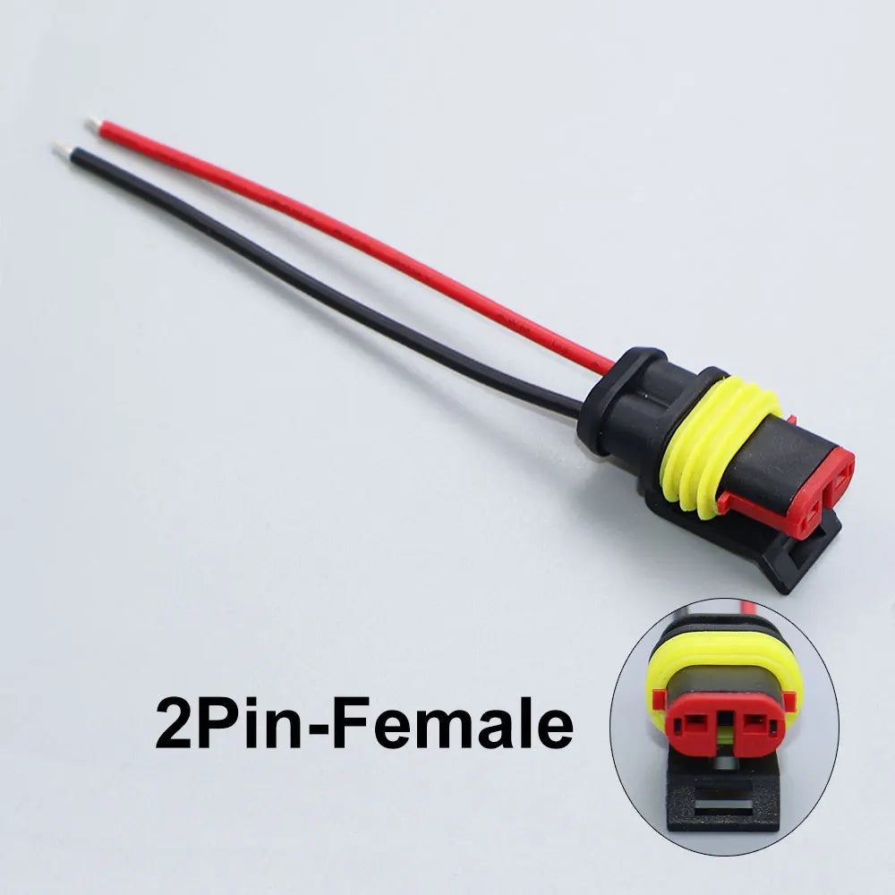 YanXi AMP 1/2/3/4/5/6 Pin Way Waterproof Electrical Auto Connector Male Female Plug with Wire Cable Harness For Car Motorcycle