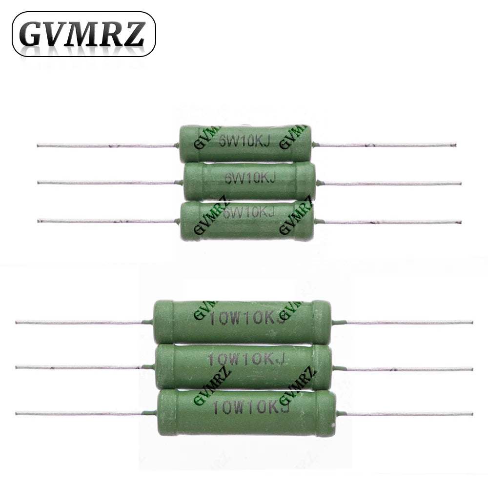 5PCS RX21 Wirewound Power Resistor DIP Type 6W 10W High Wattage Axial Resistor 0.05Ω–10KΩ Assorted Values 1R 2R 1K 2K