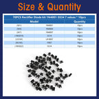 70/90PCS SMD diode 1N4001 1N4004 1N4007 SS14 SS34 SS16 SS36 Schottky diode kit, rectifier diode set M1 M4 M7 SS14 SS34 RS1M US1M