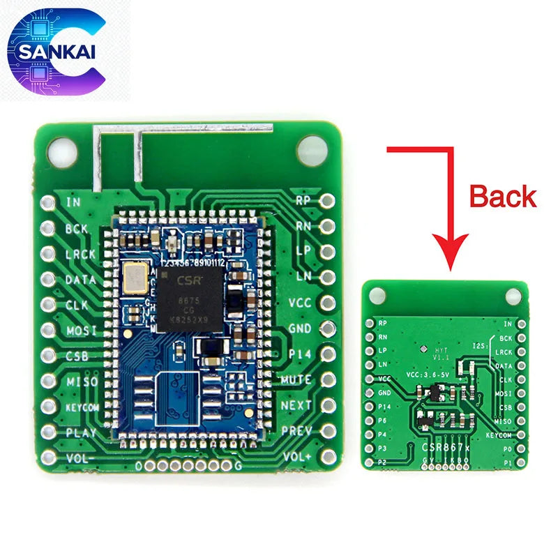 CSR8675 APTX-HD LDAC Bluetooth 5.0 Module, I2S SPDIF, 24Bit/96kHz HiFi Audio