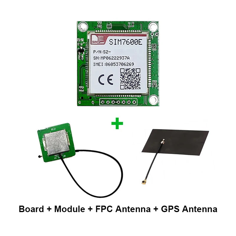 SIM7600E SIM7600G SIM7600SA Development Core Board SIMCOM 4G LTE CAT1 Module Support GNSS 4G Modem With Antenna Breakout Kit
