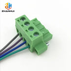 2/5 Sets 5.08MM Pitch Through Wall Pluggable Terminal Blocks 15EDGWB 5.08 2/3/4/5/6/7/8/9/10/12pin Plug + Pin Header Socket Set