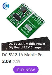 LiPo Battery Charging Protection Module, 5V 2.4A USB Type-C Boost Converter Power Supply Board