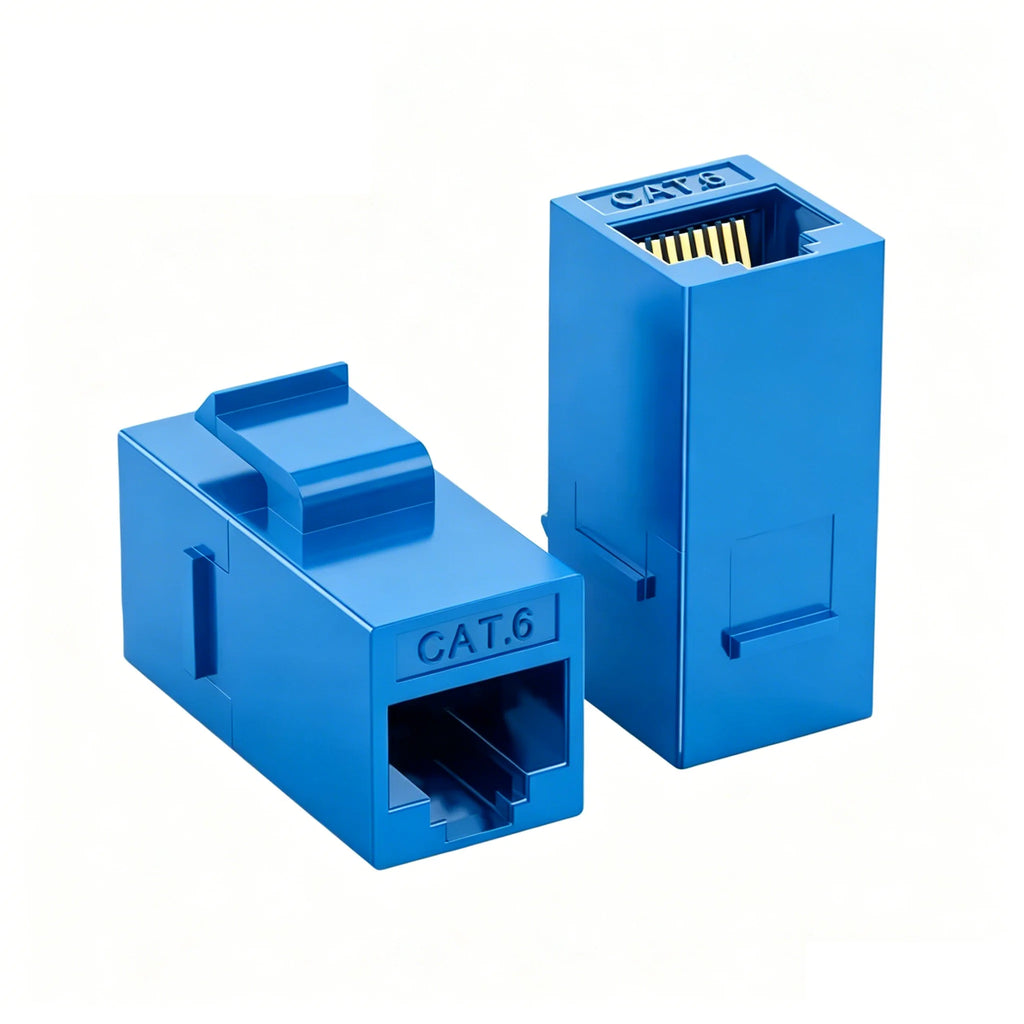 1-20Pcs 10Gbps Cat6 Keystone Coupler RJ45 Keystone Jack Couplers Female to Female Modular Connector for Patch Panel Wall Plate