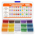 300/180pcs Car Blade Fuse Assortment Kit Auto Truck Automotive Medium Small Fuse Mixed Motorcycle Circuit Fuse With Box