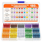 300/180pcs Car Blade Fuse Assortment Kit Auto Truck Automotive Medium Small Fuse Mixed Motorcycle Circuit Fuse With Box