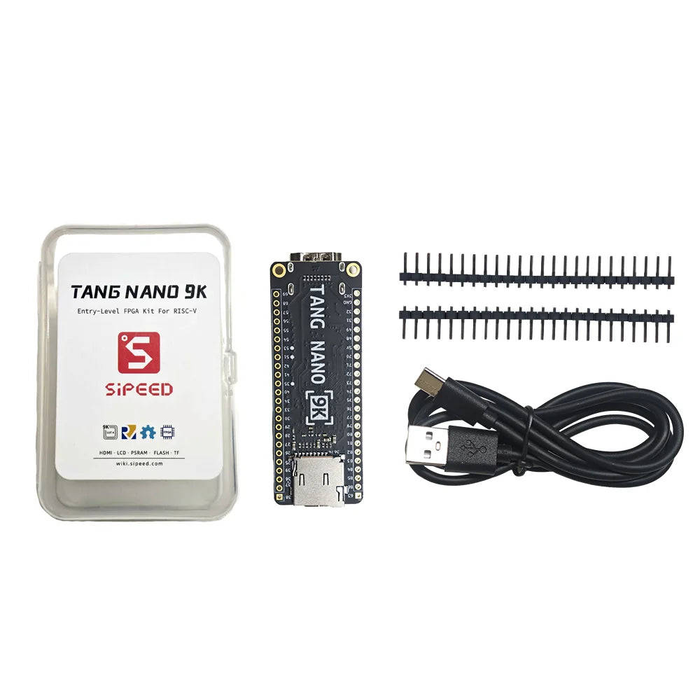 Sipeed Tang Nano 9K Gowin's GW1NR-9 FPGA Chip Development Board Onboard 6 Programmable LEDs HDMI Type-C Data Cable