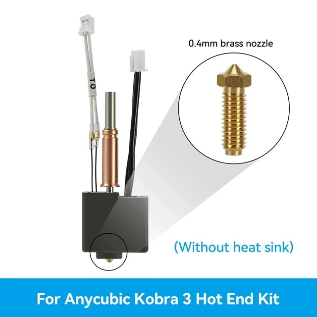 For Anycubic Kobra 3 Combo Hotend Nozzle Thermistor Heating Tube 24v 50w Heater Block For Anycubic Kobra3 Replacement Accesories