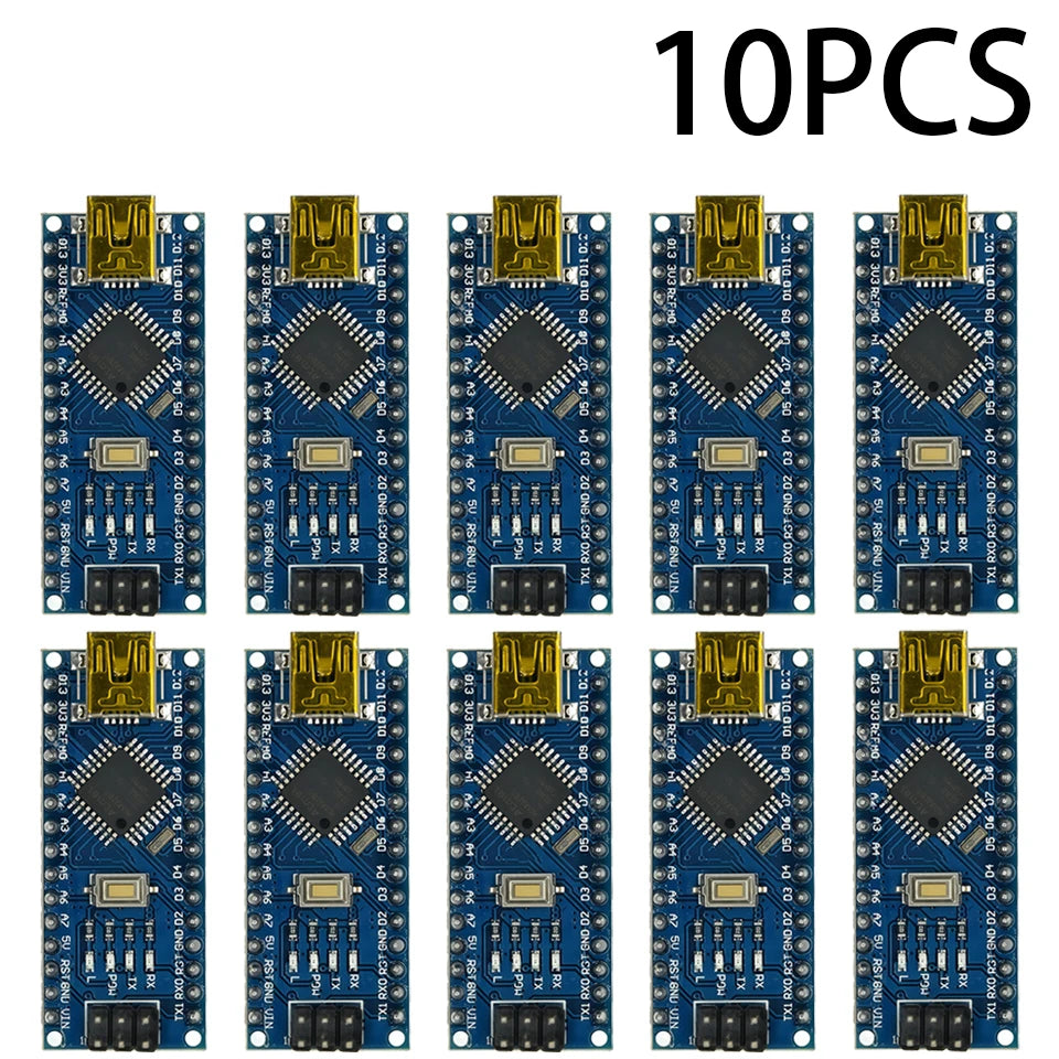 1-10PCS Nano V3.0 ATmega328P/PB CH340 USB Module, Mini Arduino Compatible Board with Bootloader for DIY Electronics Projects