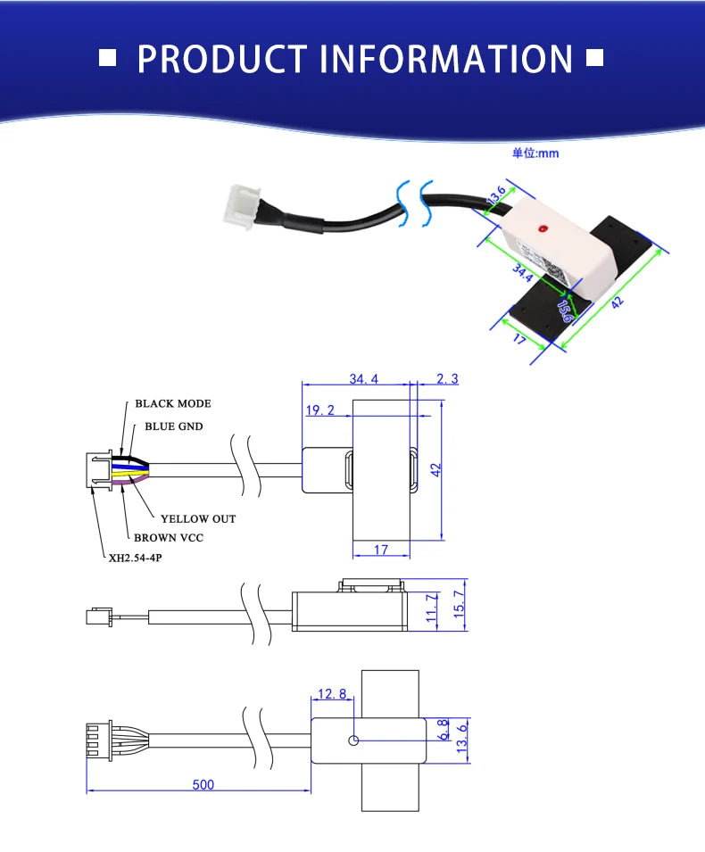 XKC-Y26 Arduino Compatible Sensor,Non-contact Liquid Water Level Switch for Flat Tanks and Pipes(OD 12mm+)