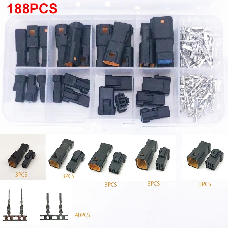 JST Connector Kit Series Waterproof Wire Quick Wire Connector Electrical Kit JST-02-08T/R JWPF Automotive Sealed Plug With Pins