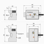 E2K-L13MC1 Pipeline Liquid Level Sensor NPN PNP 12-24VDC Capacitive Proximity Switch Sensor Detecting Liquid Level
