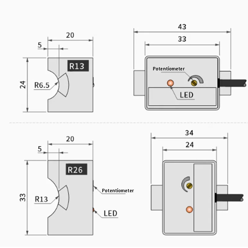 E2K-L13MC1 Pipeline Liquid Level Sensor NPN PNP 12-24VDC Capacitive Proximity Switch Sensor Detecting Liquid Level