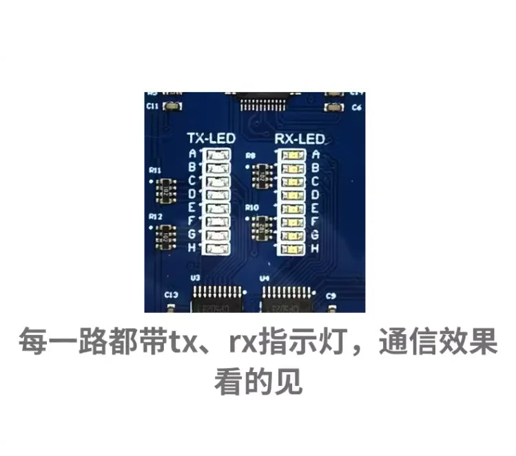 USB to 4CH/8CH TTL Serial Module Independent Serial Port up to 6Mbps CH348 Chip