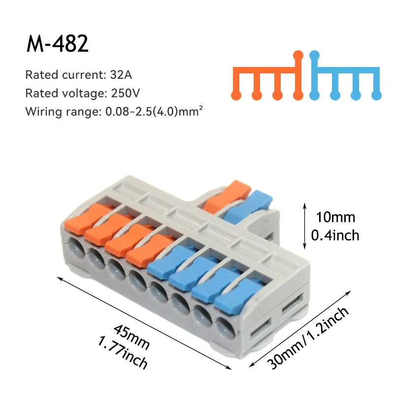 10/50pcs Quick Wire Connector Universal Compact Wiring Splicing Conector  Electrical Push In Lighting Terminal Block Connector