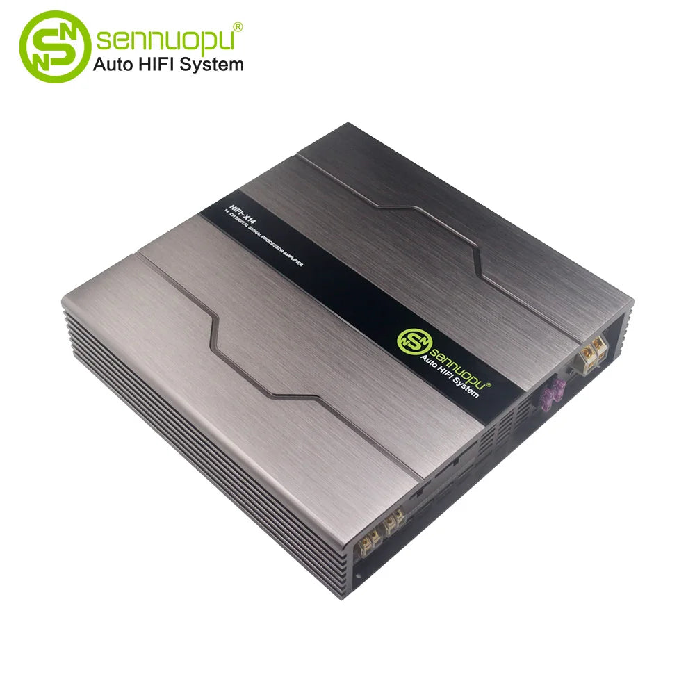 Sennuopu X14 16-Channel DSP Car Audio Processor | 14CH Class AB Automotive Amplifier, Auto Sound Module Power Amp