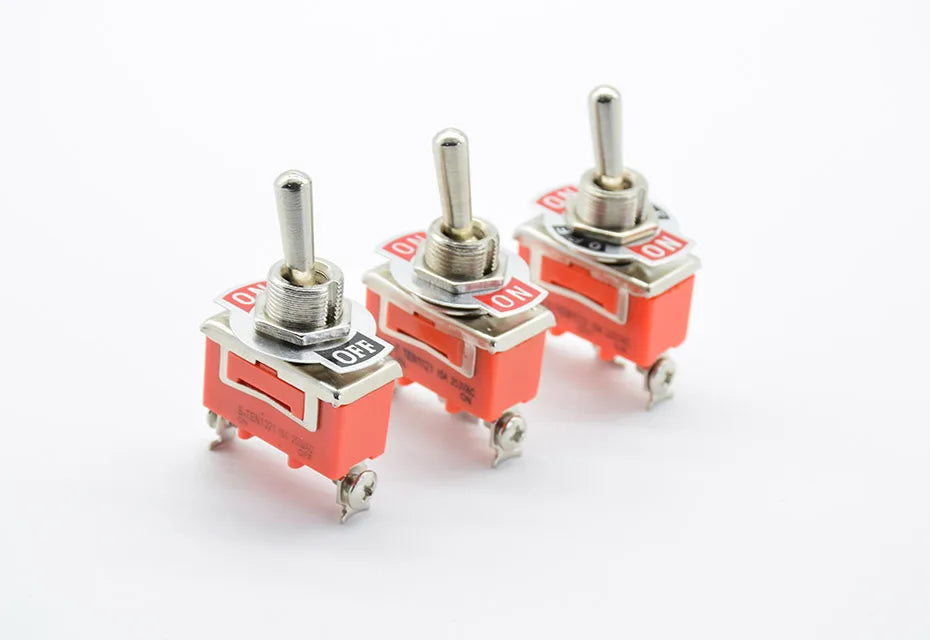 1PC  Car Metal SPDT SPST P0.05 15A 250V Terminal Stainless Steel Waterproof  12V Heavy Duty ON OFF ON ON Toggle Flick Switch