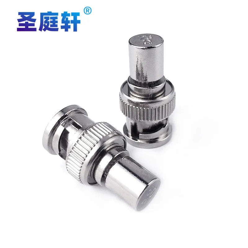 1Pcs Q9 BNC Loads Male Plug Coaxial Brass Resistor Terminator Dummy BNC Load Impedance 50 Ohm&75 Ohm with Keychain Adapter Brass