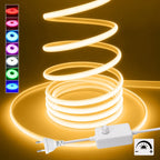 Dimmerable 220V COB Strip Red/Ice Blue/Pink/Yellow/Green/Pink/White 3000K 4000K 6000K Waterproof Flexible Ribbon LED Neon Light
