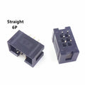 10PCS DC3 JTAG ISP Socket 2.54mm IDC Box Header Connector 6P/8P/10P/14P/16P/20P/30P/34P/40P Double Row Straight / Curved Needle