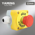 22mm EX Waterproof Emergency Stop Push Button Switch Box Mushroom Elevator Lift Security Rain-proof BE102C