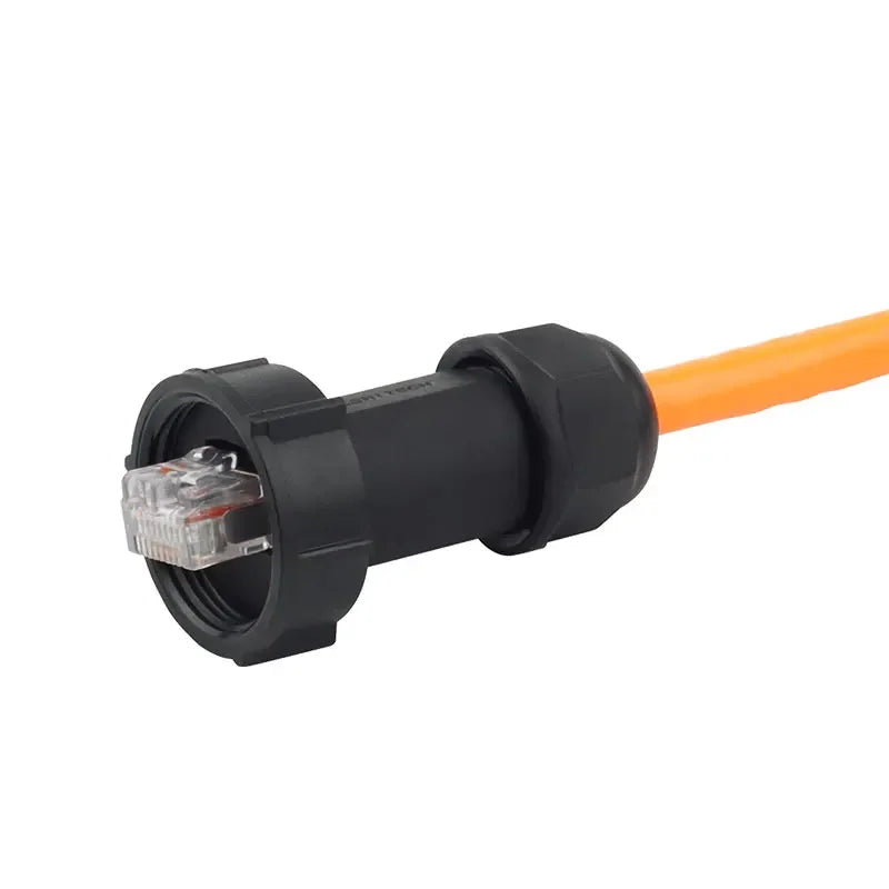 LR20 M20 Ethernet Network RJ45 Waterproof Connector Cat6 Panel Mount 0.1m To 1m Extension Cable Wire Interface Signal Adapter