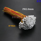 5/10PCS Mini Micro JST PH 2.0 Male Connector 2/3/4/5/6 Pin Way Plug Terminal Wires Cable for Housing PH 2.0 Socket Connector