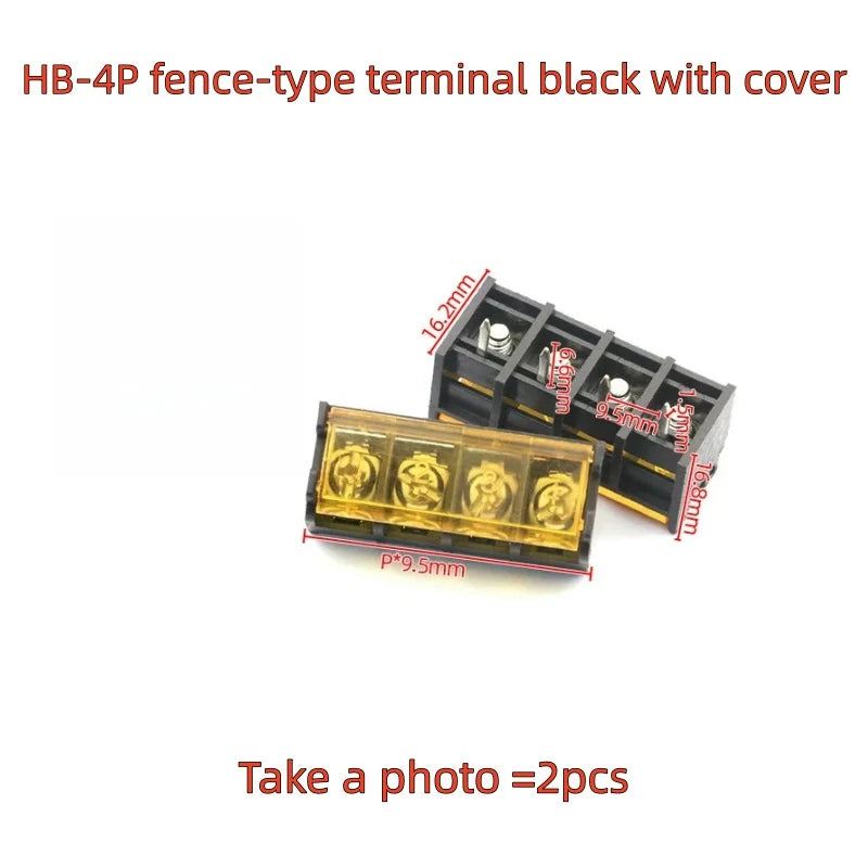 2pcs HB9500-2P 3P 4P 5P 6P 7P 8P 9P 10Pin PCB Screw Terminal Block Connector HB-9500 300V 30A Lid Barrier Terminal 9.5MM Pitch