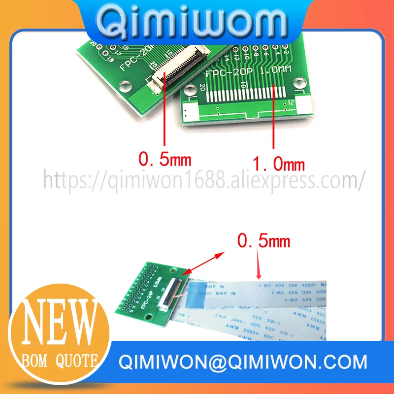 FPC/FFC Adapter Board 0.5/1.0MM to 2.54MM Soldered Connector 4/5/6/8/10/12/14/16/20/26/3040/45/50/60 Pin