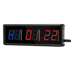 Seesii Timer 1.5" Digital Countdown Clock Stopwatch With Remote LED Interval Timer Clock For Home Gym Fitness Crossfit Equipment