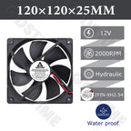 Gdstime 120mm USB PC Fan 5V 12V 24V 48V 12cm DC Brushless Cooling Fan 12025 2PIN 3PIN 4PIN Ball Computer Case Fan Waterproof Fan