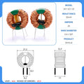 18x10x10 50/80uH 1/2/4/4.7/5/10/20/22/40/45/50mH magnetic ring common mode inductor common mode filter choke
