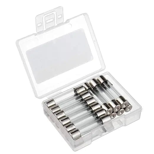 50pcs 5x20mm 4A Medium Blow Fuse 220V Mains, Time-Delay Overcurrent Protection Fuse Compatible with IEC Power Inlet